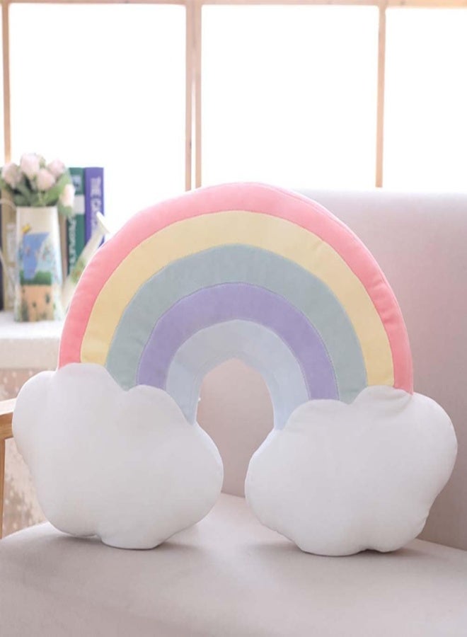 Rainbow plush pillow children's Rainbow Cushion - Image 1