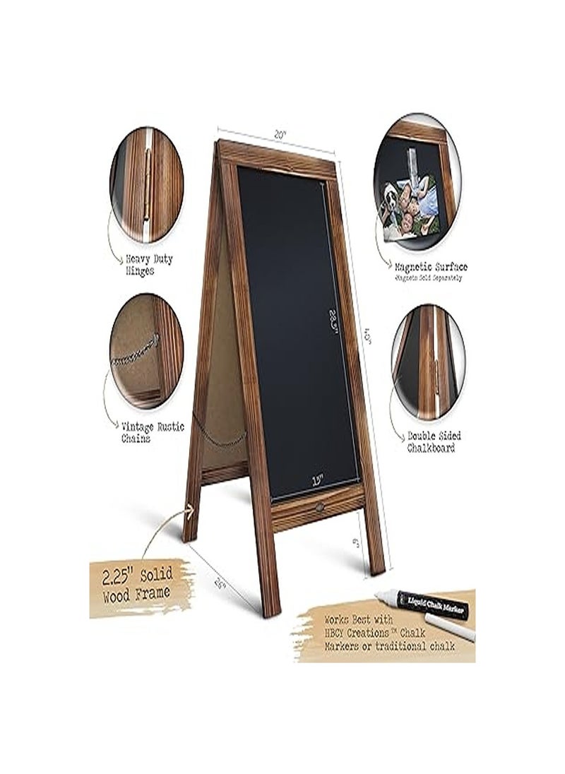 Smart Chalkboard Sign Extra Small Standing Easel Sturdy Sidewalk Sign Board  - Image 3