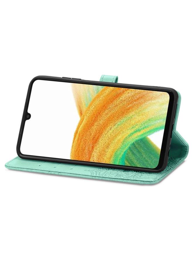 اس-توب جراب لهاتف Samsung Galaxy A13 4G جراب هاتف جلدي منقوش بزهرة ماندالا - Image 4