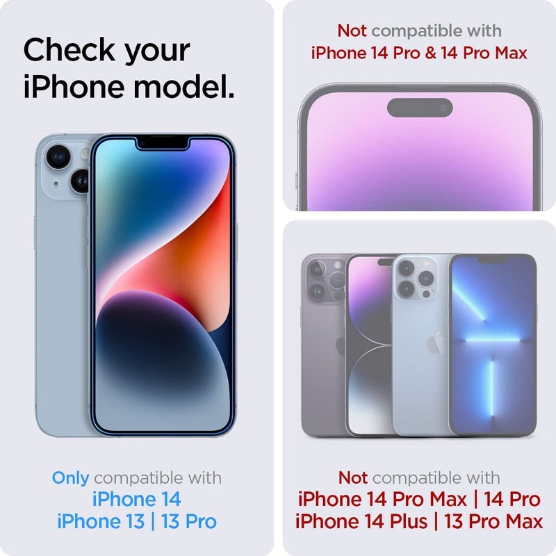 OpenTech ® Military-Grade Premium Tempered Glass Screen Protector for iPhone 13/13 Pro / 14 / 16e with Edge to Edge Coverage - Case Friendly, Anti-scratch and Bubble free installation kit - Image 2