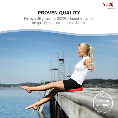 SISSEL SITFIT Plus | الجلوس النشط والديناميكي | وظيفة 2 في 1 | ضغط قابل للتعديل | أزرق، 14.5 بوصة | يقوي عضلات الظهر | يشمل مضخة وملصق تمرين - Image 2