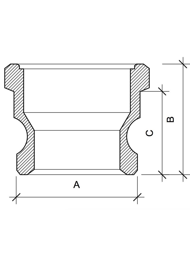 Aluminum Camlock Coupling Part A (2'')- (10 Piece)  - Image 2