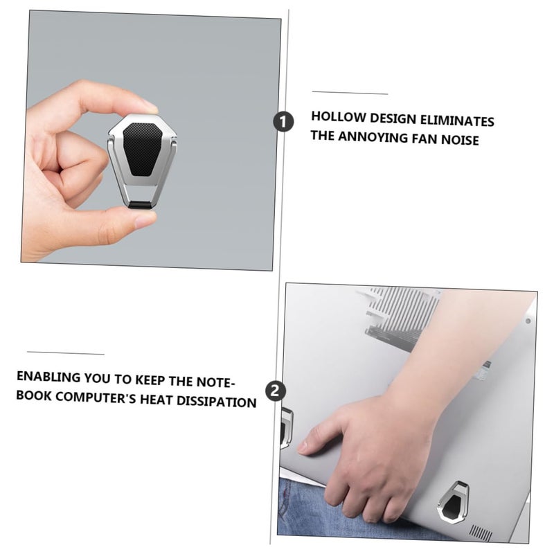 Adjustable Metal Laptop Stand Portable Cooling Bracket Noise Reduction Holder 2 Pack - Image 4