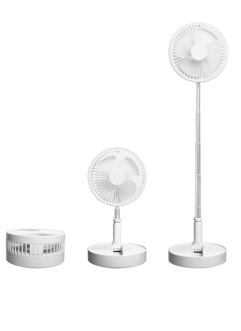 RATSAW Mini Desk Fan 7200mAh Battery Portable Foldable Rechargeable Table Fan Foldaway Floor Fan USB Cordless Standing Pedestal Fan  - Image 1