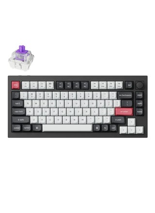 Keychron Q1 HE QMK Wireless Custom Mechanical Keyboard with Knob, 2.4 GHz/Bluetooth/Wired 75% Layout Hot-Swappable Programmable RGB Backlit Gateron Magnetic Switches - pzsku/Z2AA8415CF8A0DF85EC4FZ/45/_/1735558259/e4ac38c7-fe56-4f0a-9721-3ffc103d769a