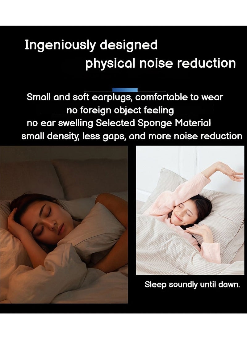 Naxifly Sleep earplugs, noise-canceling earplugs for children and adults, reusable earplugs with storage case. Ear protection, sleep earplugs, anti-snoring, 6 pairs (black). Suitable for work, travel, study, and concerts. - Image 2