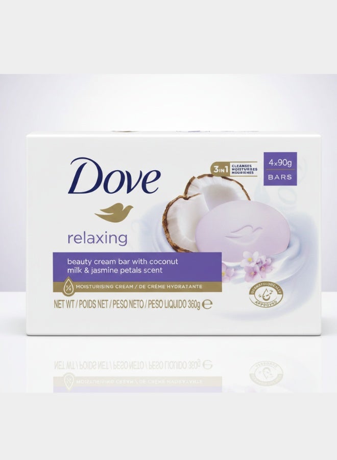 دوف صابونة دوف المريحة ٤ قطع ٩٠ جم لكل قطعة ترطيب وعناية لطيفة للبشرة تنظيف ناعم - Image 4