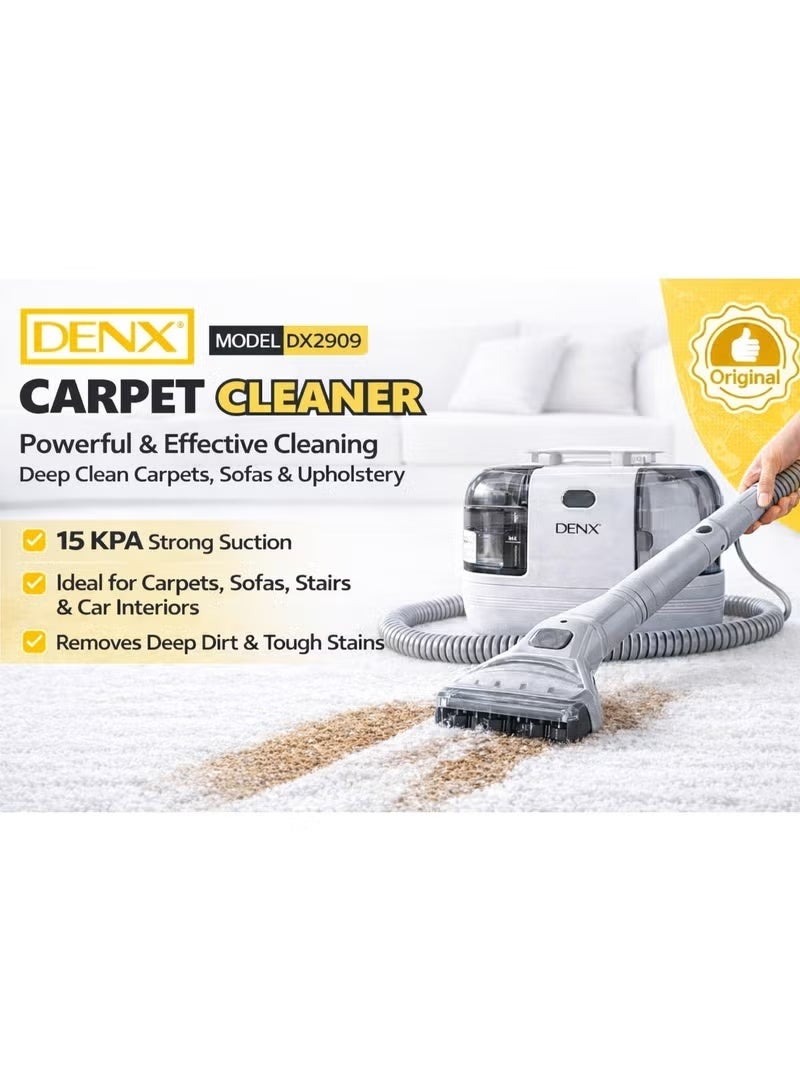 Dinex DX2909 Professional Carpet and Sofa Cleaning Machine with 15KPa Suction Power | Portable Stain and Upholstery Cleaner for Mattresses, Carpets, Curtains, and Car Seats | Dual Water Tank for Deep Stain Removal - Image 2