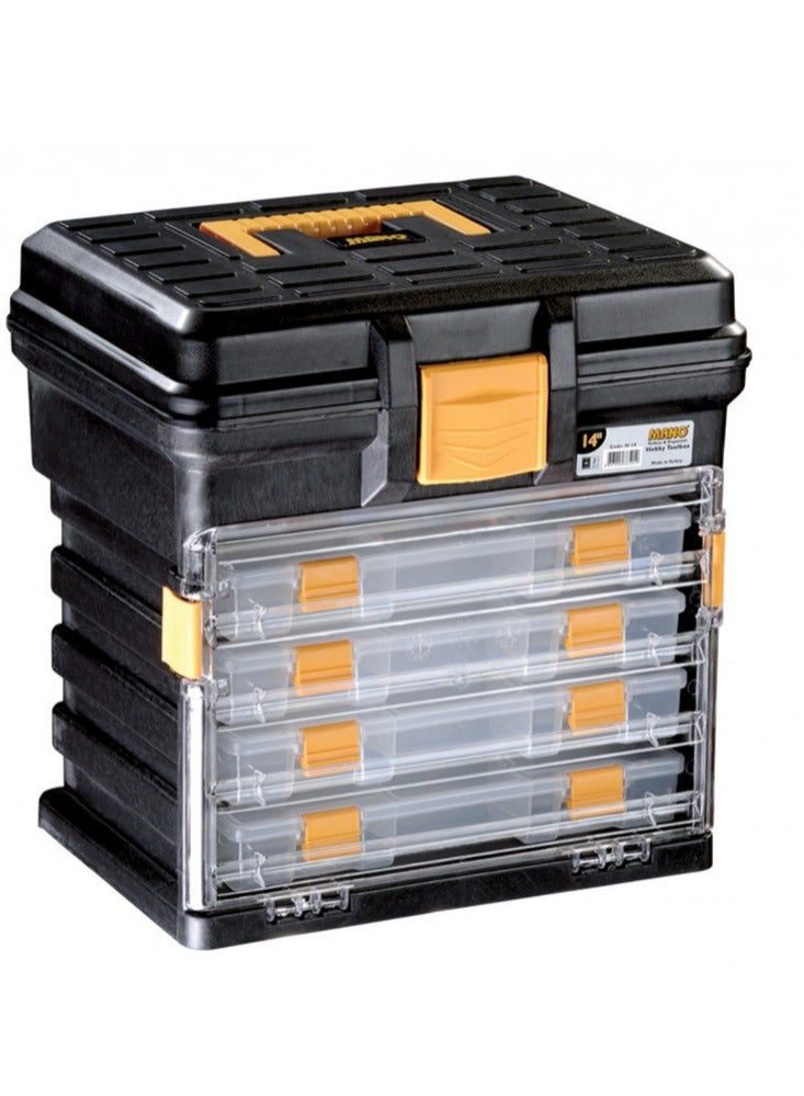 Mano Hobby Toolbox & Hobby Organizer 14" - 340mm x 272mm x 341mm - H-14 Model - Image 1
