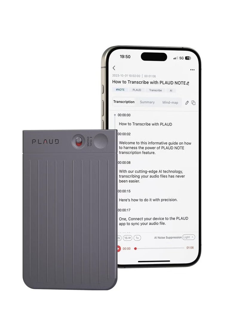 PLAUD PLAUD NOTE AI Voice Recorder, App Control, Transcribe & Summarize Empowered by Chat GPT, Support 57 Languages, 64GB, Audio Recorder for Calls, Meetings, Interviews,  - Image 1