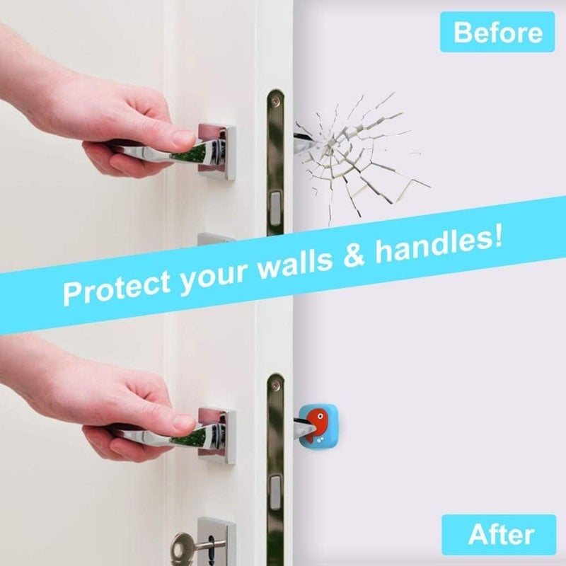 BENCI BENCI Door Handle Stopper Bumpers Cartoon Buffer Self Adhesive Design Protect Walls Furniture Protection Pad Reduce Noise Wide Application 4CM 2 Pc Lock - Image 5
