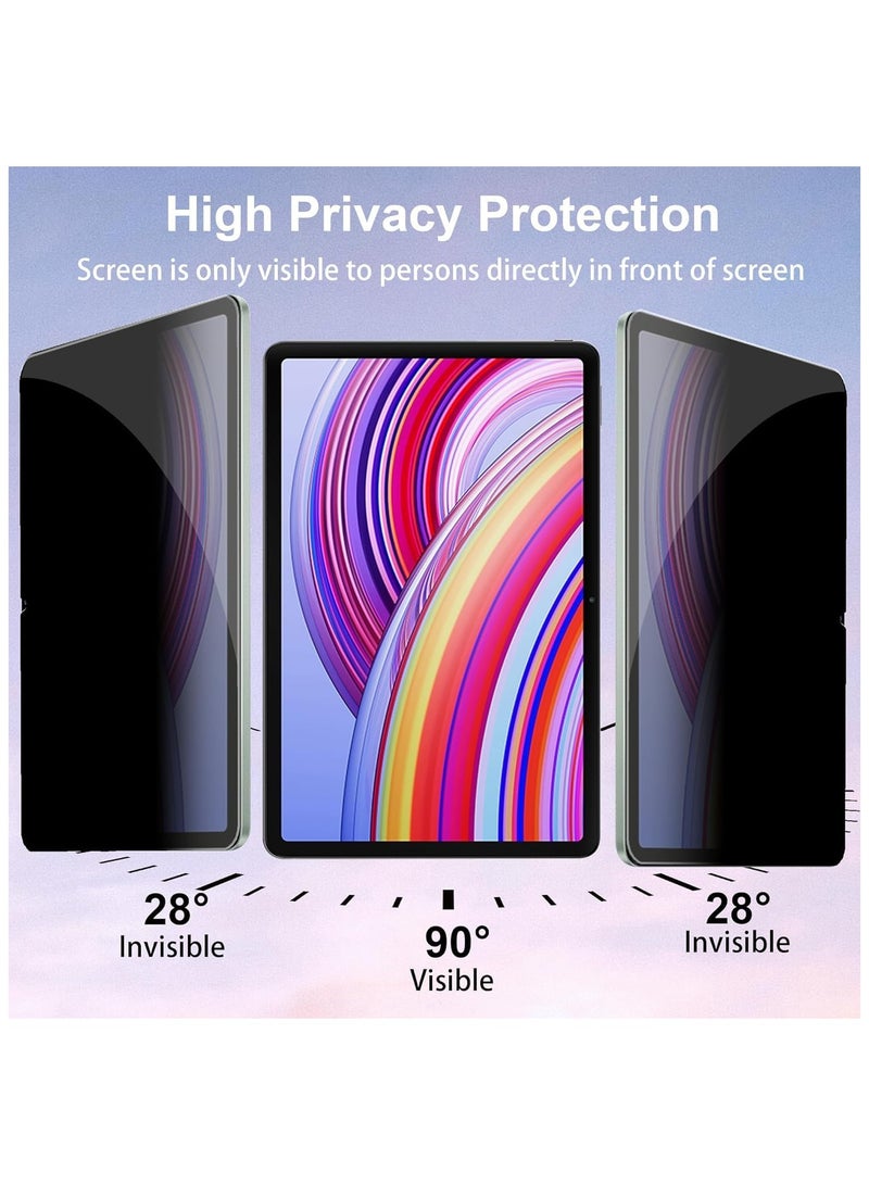 1 Pack Privacy Screen Protector Compatible with Xiaomi Redmi Pad Pro 12.1 inch 2024 Tempered Glass Screen Protector 9H Hardness Anti-scratch - Image 2