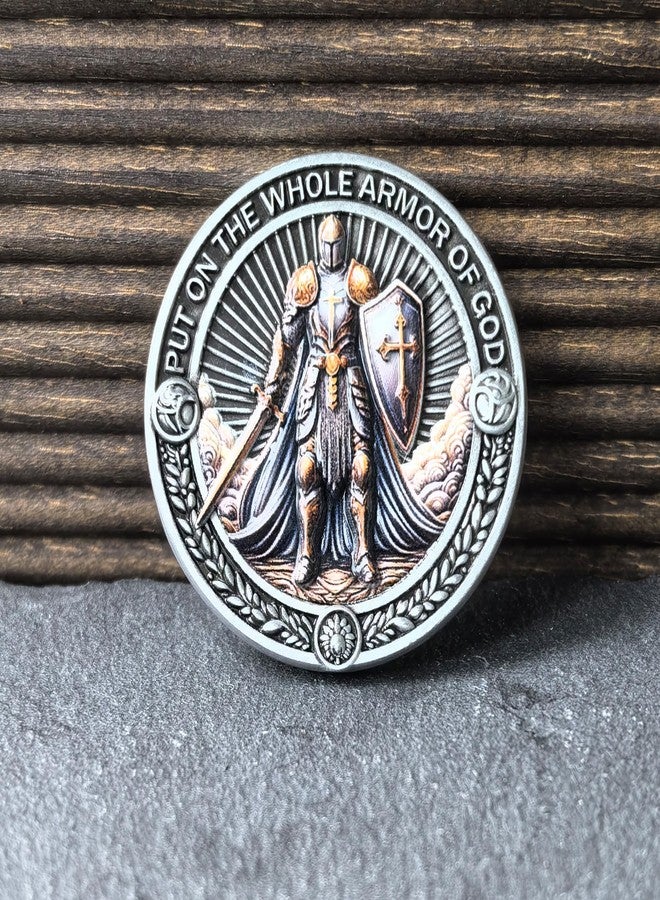 CYOUNG Armor of God Christian Challenge Coin Courage Token from Ephesians 6:11 - Perfect Faith Gift for Motivation & Collecting - Image 4
