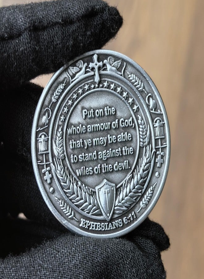 CYOUNG Armor of God Christian Challenge Coin Courage Token from Ephesians 6:11 - Perfect Faith Gift for Motivation & Collecting - Image 5