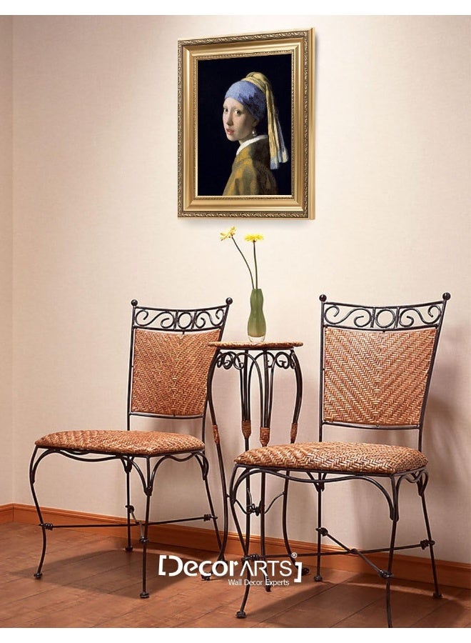 Home Trove Decorarts - Girl With A Pearl Earring By Johannes Vermeer. The World Classic Art Reproductions. Giclee Print With Matching Museum Frame, 16X20, Finished Size: 20.5X24.5  - Image 3