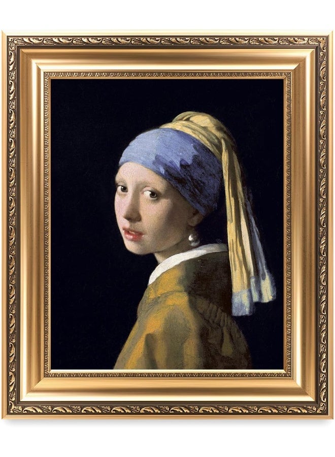 Home Trove Decorarts - Girl With A Pearl Earring By Johannes Vermeer. The World Classic Art Reproductions. Giclee Print With Matching Museum Frame, 16X20, Finished Size: 20.5X24.5  - Image 1