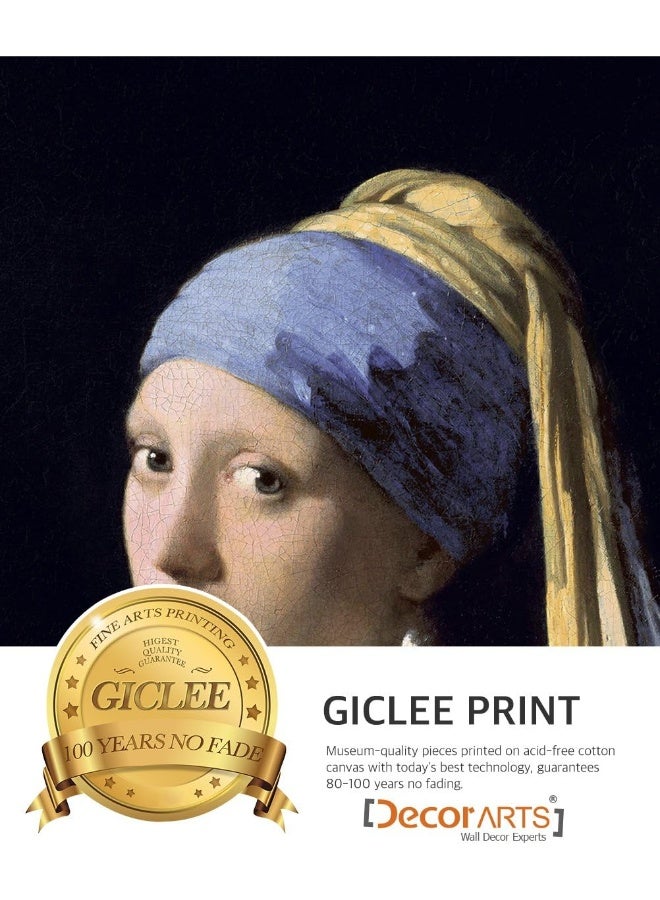 Home Trove Decorarts - Girl With A Pearl Earring By Johannes Vermeer. The World Classic Art Reproductions. Giclee Print With Matching Museum Frame, 16X20, Finished Size: 20.5X24.5  - Image 5
