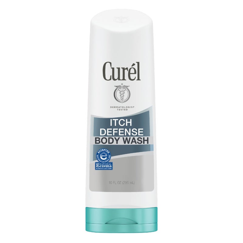 Curel Itch Defense Calming Daily Cleanser Body Wash Soapfree Formula for Dry Itchy Skin with Hydrating Jojoba and Olive Oil 10 Oz