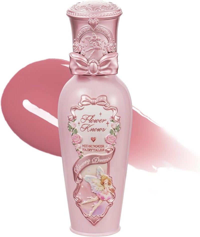 Flower Knows Midsummer Fairytales Coating Lip Lacquer,Glowy Non-Fading Lip Gloss,Hydrating Tinted Lip Oil for Girls&Women,Vegan & Cruelty Free,0.17Fl Oz(G06 Bluebell) - Image 1