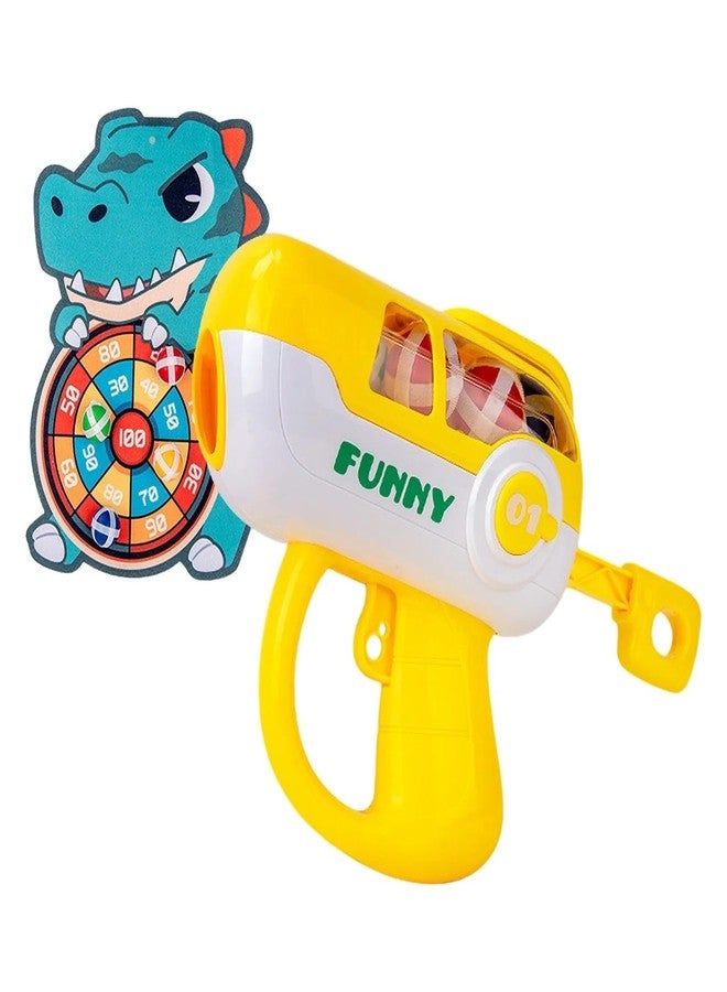 Slipps Crocodile Dart Board with Sticky Balls Guns Mark Ejection Toy Game for Toddlers 3+, Indoor Outdoor Games for Children and Boys Gift for Kids (Yellow) - Image 1