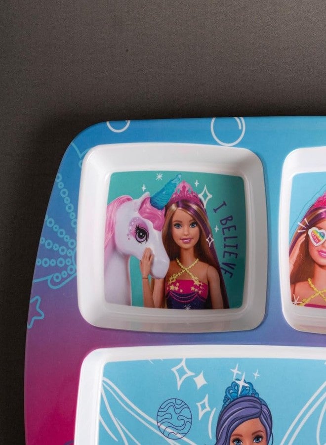 Superware Barbie 5 Section Melamine Plate for Kids Angle Design T6540 - Image 3