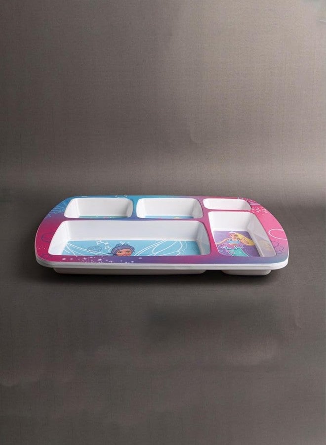 Superware Barbie 5 Section Melamine Plate for Kids Angle Design T6540 - Image 4