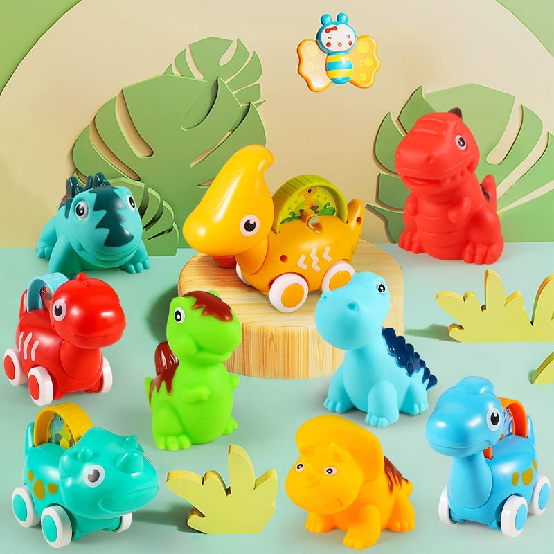 ALASOU 9 PCS Dinosaur Fantastic Creatures Toys with Playmat/Storage Bag|Baby Car Toys for 1 Year Old Boy|1st Birthday Gifts for Toddler Age 1-2|1 Year Old Boy Birthday Gift for Infant 12 18 Months - Image 3
