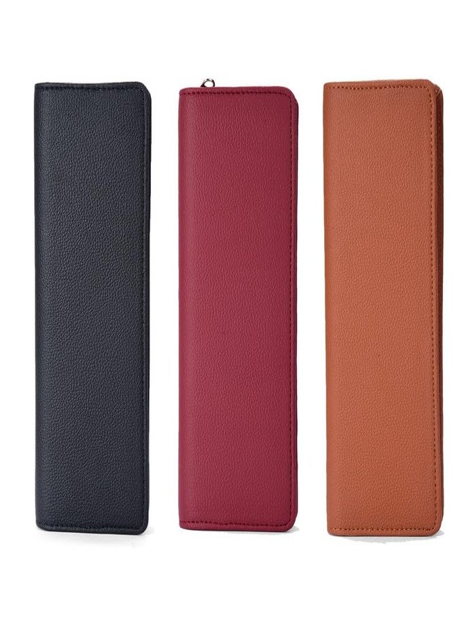 essart Sarvika PU Leather Key Chain Holder Case | Key Chain Wallet for Men & Women | Keychain Holder Organiser with Zipper Closure (Brown,Cherry,Black) - Image 1