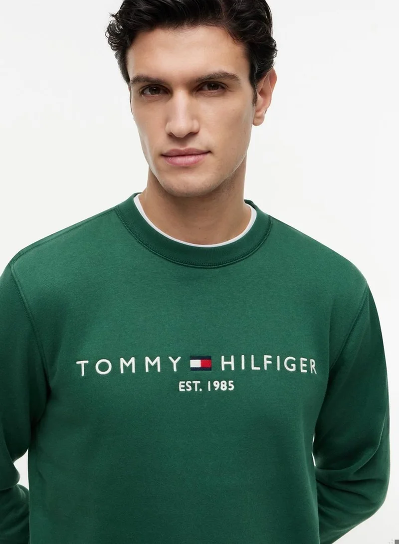 Tommy Hilfiger Logo Embroidery Flex Fleece Sweatshirt
