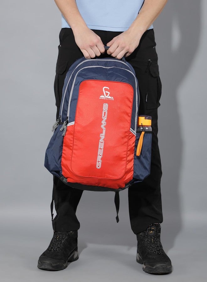 GREENLANDS Torpedo office Backpack- 35 Ltr Capacity | 17 Inch Laptop |Water-Resistant Bag | Padded & Adjustable Strap | Men & Women For Business Professionals & College Students - Orange - Image 5