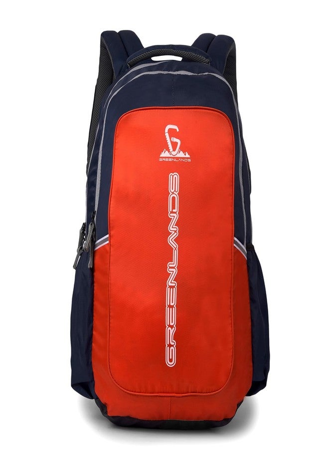 GREENLANDS Torpedo office Backpack- 35 Ltr Capacity | 17 Inch Laptop |Water-Resistant Bag | Padded & Adjustable Strap | Men & Women For Business Professionals & College Students - Orange - Image 1