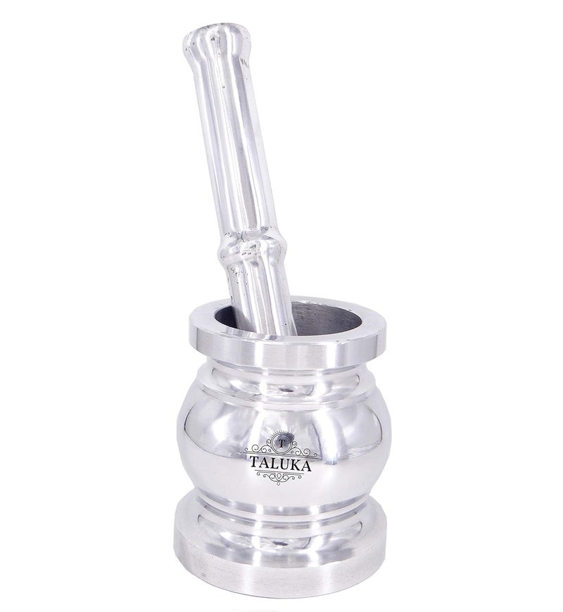Taluka Aluminium Kitchen Khalbatta Okhli Masher Mortar and Pestle Set Kitchen Tool Pestle Length 72 inches Kitchen Tools Medium Size - Image 1