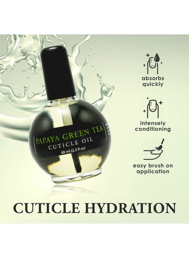 ELLIE CHASE Moisturizing Cuticle & Nail Care Oil 2.3 Fl Oz Papaya Green Tea Scented Infused With Jojoba Oil Aloe Vitamin E Nail & Cuticle Hydration Repair Moisturizer Strengthener Growth - Image 5