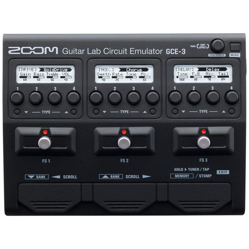 Zoom GCE-3 Guitar Lab Circuit Emulator, Compact USB Audio Interface for Emulation of Zoom Effects Processors Using Guitar Lab Software