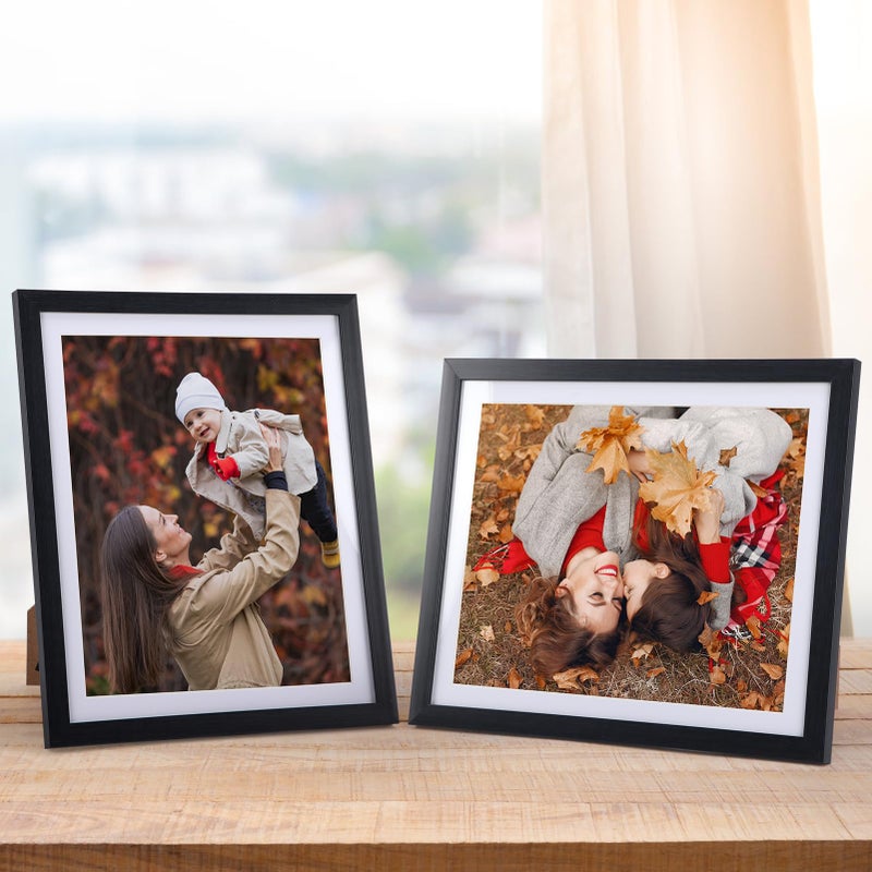 Giftgarden 8x10 Picture Frame Black with Mat  9.4x11.7 Outer Frames Matted to 8 x 10 Photos for Wall or Tabletop Decor  Set of 4 - Image 3