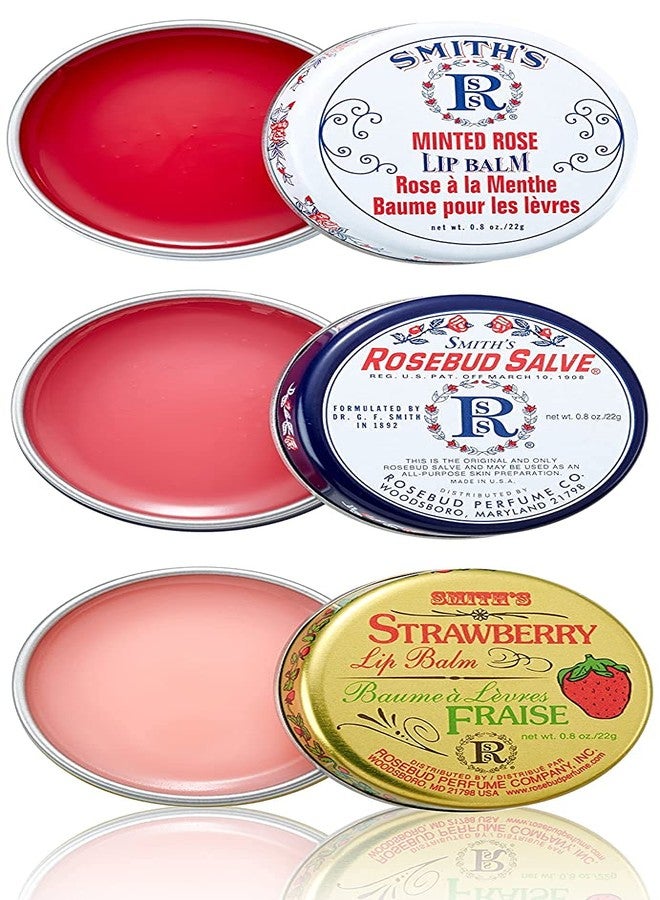 Collectors Lavish Layers 3x Set & 3x Rose bud Trio Lip Balm - Original Salve, Minted Rose, Strawberry Lip Balm & Trio Lip Gloss Tubes - Christmas Gift Set with Ebook - Image 2