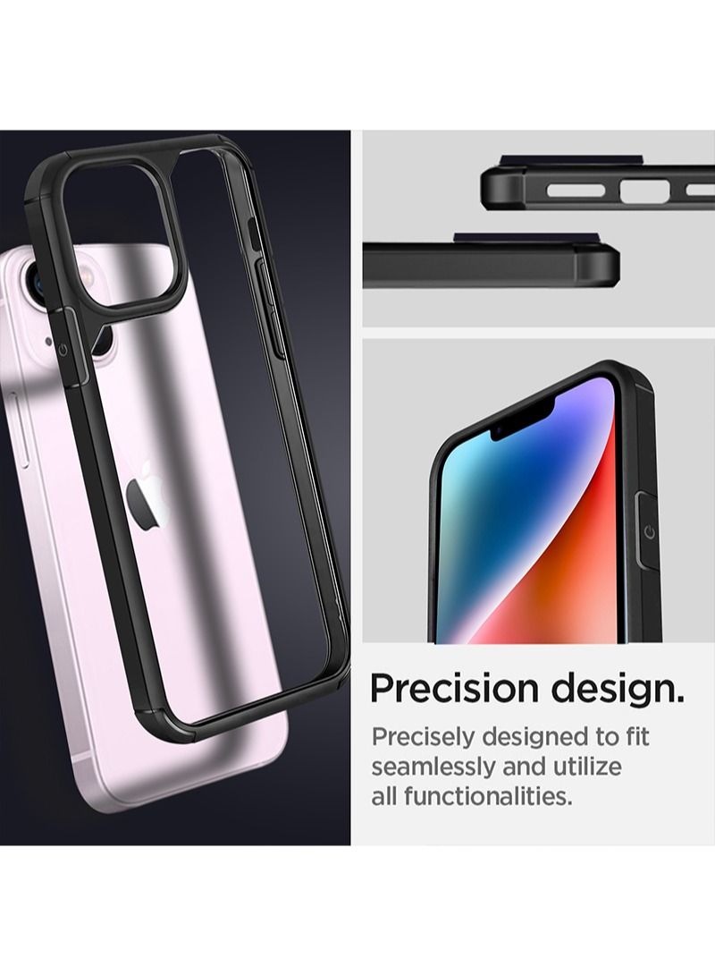 INFOSUN iPhone 14 Case Clear Cover Ultra Thin Silicone Shockproof Hard Back Cases Transparent Protective Slim Phone Case for Apple iPhone 14 6.1 inch - Black - Image 5