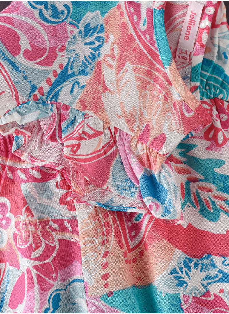 Jelliene Sunny Smiles: Girls' Soft Viscose Jumpsuit | Comfy Chic & Summer Fun  - Image 4