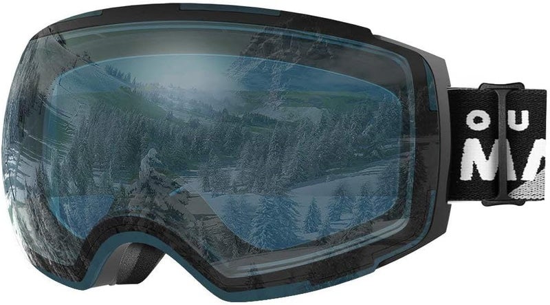 OutdoorMaster نظارات تزلج PRO - بدون إطار، عدسة قابلة للتبديل 100% حماية UV400 نظارات ثلج للرجال والنساء - Image 1