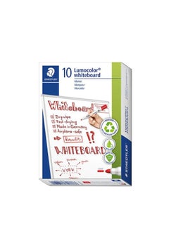 Lumocolor Bullet Tip  Whiteboard Marker - Pack Of 10 Red