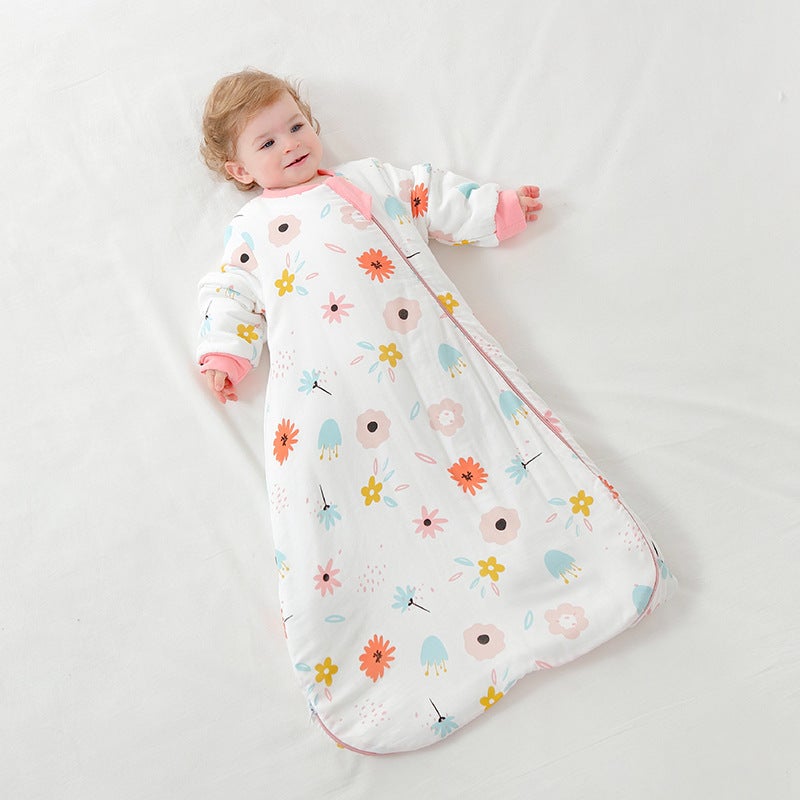 Baby Swaddling sleeping bag baby bag autumn and winter newborn anti-shock surrender swaddling bag towel stretchable sleeve cross-border - Image 3