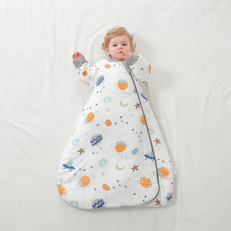Baby Swaddling sleeping bag baby bag autumn and winter newborn anti-shock surrender swaddling bag towel stretchable sleeve cross-border - Image 5