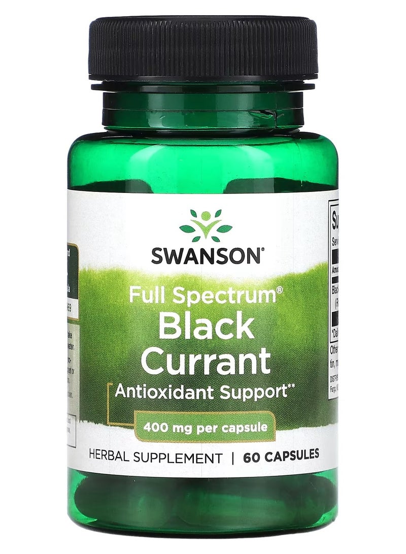 Swanson, Full Spectrum Black Currant, 400 mg, 60 Capsules