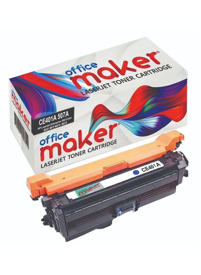 Office Maker Office maker Replacement Toner Cartridge HP 507A CE401A (Cyan)  - Image 1