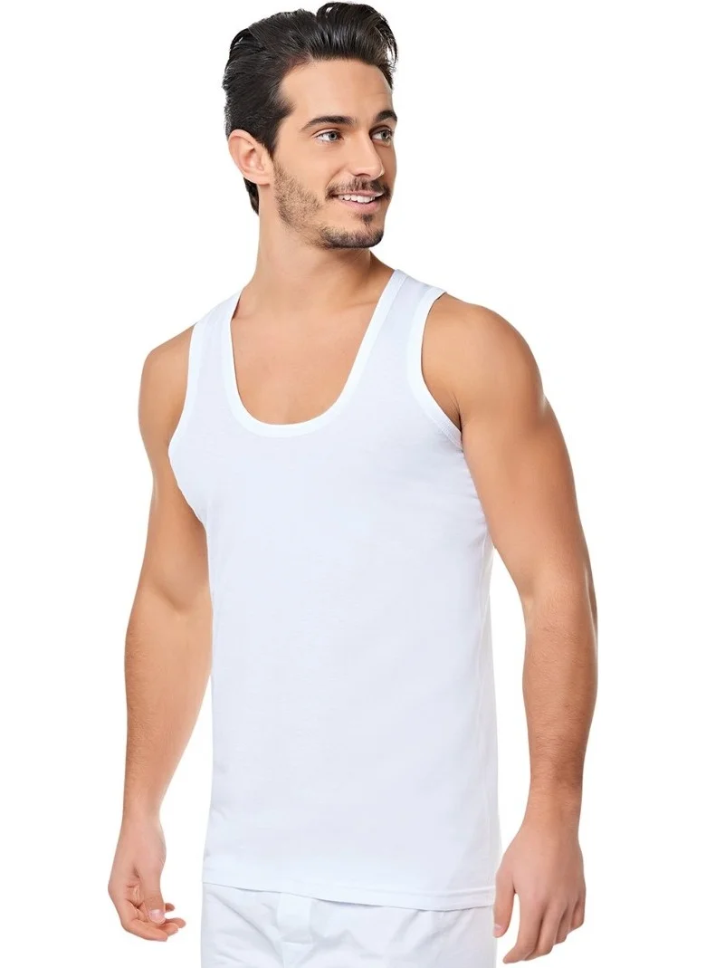 Seher Yıldızı Morning Star Morning Combed Cotton Men's Undershirt with Suspender 12-Pack -0001
