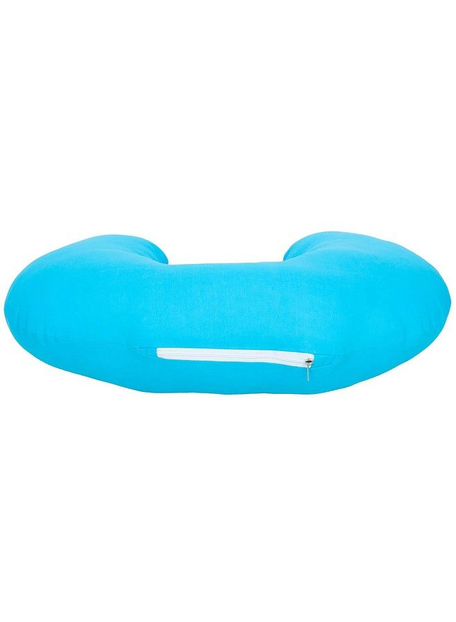 Get It Cotton 5 In 1 Feeding Pillow With Detachable Cover For Baby (Full Blue) - Image 3