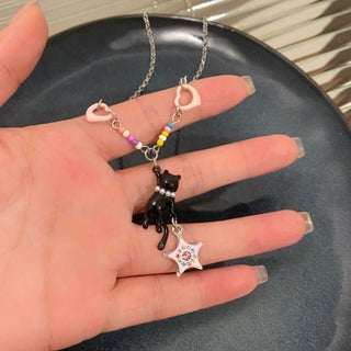 Sweet Cool Clavicle Chain Star Black Cat Necklace - pzsku/Z2AA9829DBD7B68298123Z/45/1746222418/c7e6c403-5daa-4d4b-b8c5-6684476e6309