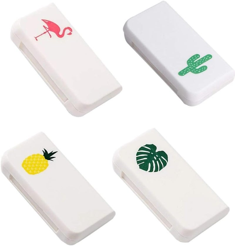 4 Pcs Daily Pill Box Case Waterproof Medicine Organizer Vitamin Holder Mini Pill Medicine Container for Travel Use