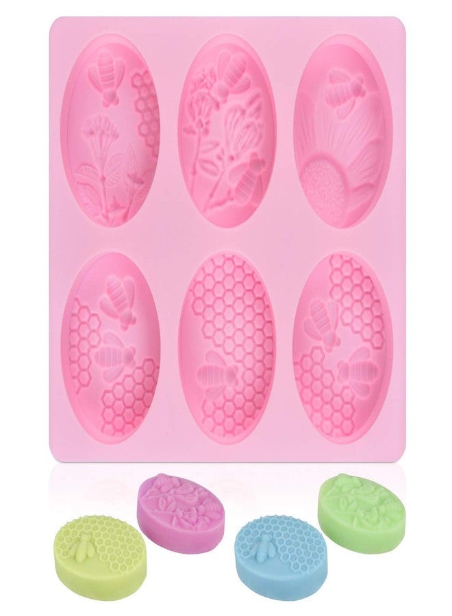 Vedini 3D Honeybee Silicone Moulds | Honeycomb Moulds for Making Soap Mould | Ovel Baking Mould for Chocolate, Resin, DIY Homemade Craft (6 Cavity Ovel Bee) - Image 1