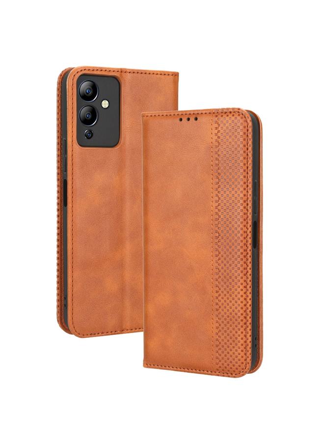 زبون جراب لهاتف Infinix Note 12i مصنوع من الجلد بمشبك مغناطيسي بتصميم كلاسيكي - Image 2